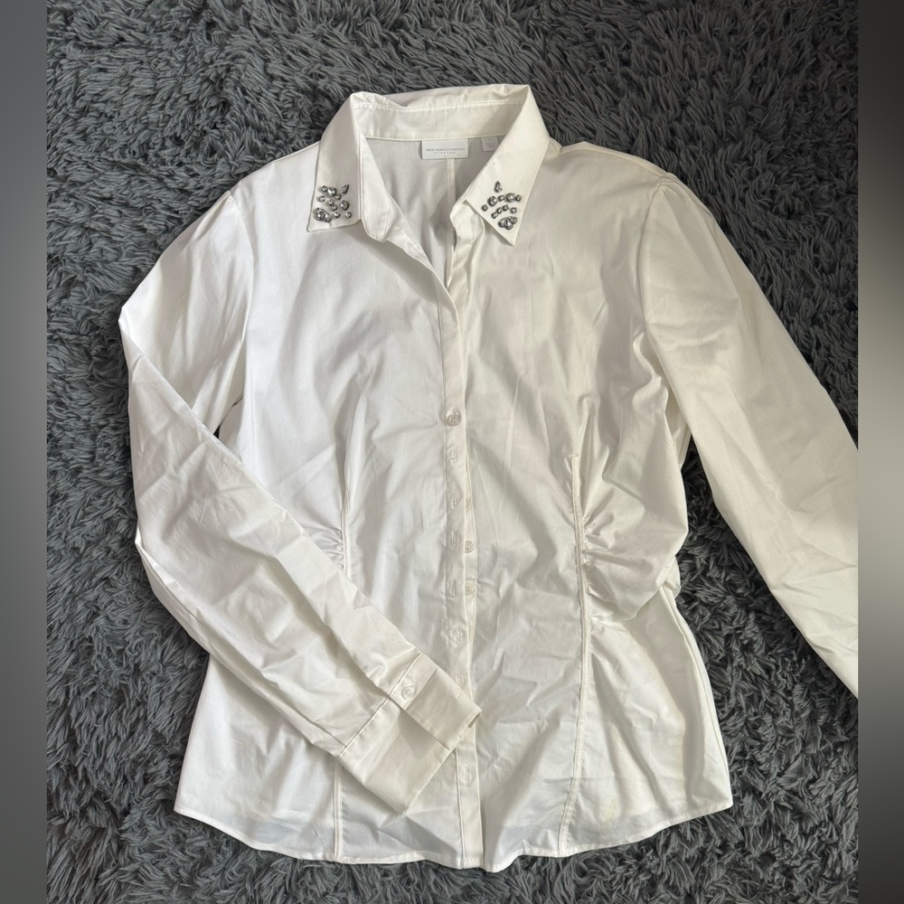 NYC White L/S Blouse